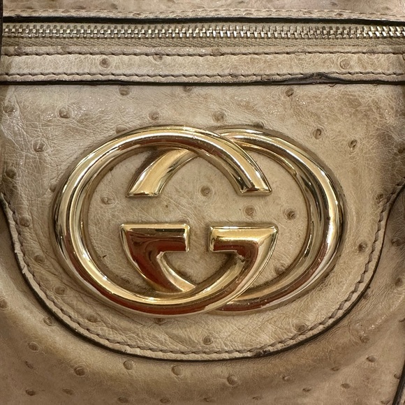 Gucci vintage ostrich Boston Bag - Picture 2 of 16